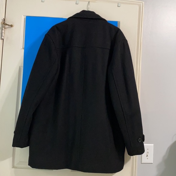 LONDON FALL TOWER BLACK JACKET zip button up. 60% wool, 30% polyester, 10% rayon - Picture 5 of 12